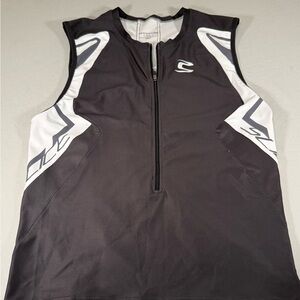 Cannondale Men’s XL Sleeveless Cycling Jersey Tri Bike Top Black‎ White
